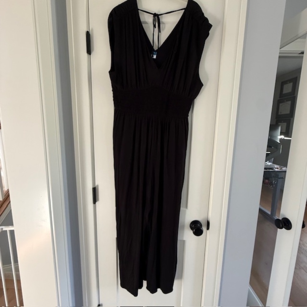Old Navy Women's Wide Leg Black Jumpsuit Romper XL (Washed, never worn)
